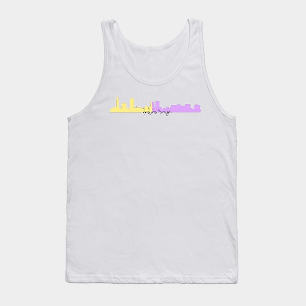 Baton Rouge Skyline Two Toned Tank Top by one-broke-kid